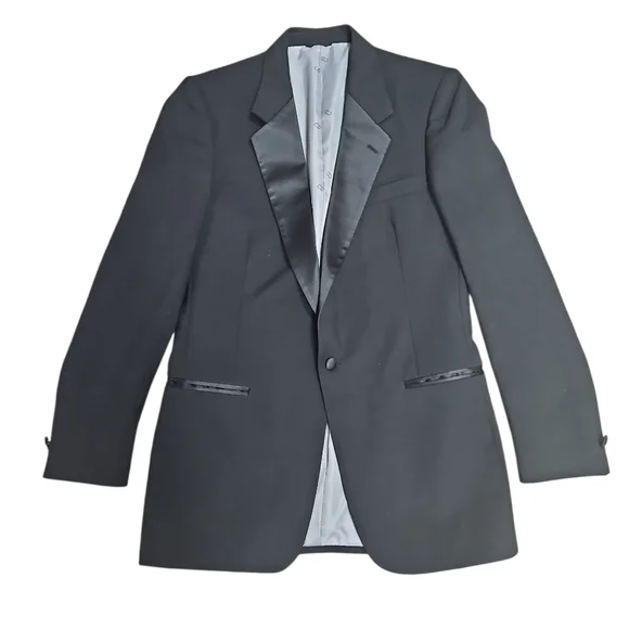 Christian Dior Mens Vintage Monsieur one-button tuxedo blazer Size 39L Formal - Picture 2 of 11